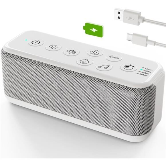 Sound Machine for Adults, USB Rechargeable White Noise Machine - Picture 1 of 7